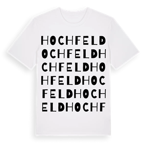 Hochfeld ordlek t-shirt – ekologisk bomull t-shirt från Pinshirt