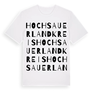 Hochsauerlandkreis ordlek t-shirt – ekologisk bomull t-shirt från Pinshirt