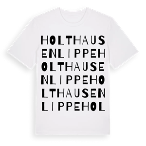 Holthausen Lippe ordlek t-shirt – ekologisk bomull t-shirt från Pinshirt