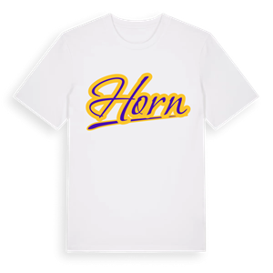 Horn baseball t-shirt – ekologisk bomull t-shirt från Pinshirt