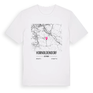 Hornoldendorf karta t-shirt – ekologisk bomull t-shirt från Pinshirt