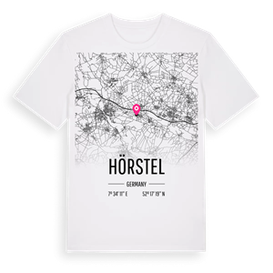 Hörstel karta t-shirt – ekologisk bomull t-shirt från Pinshirt
