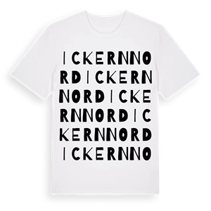 Ickern Nord ordlek t-shirt – ekologisk bomull t-shirt från Pinshirt