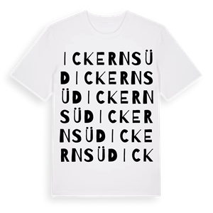 Ickern Süd ordlek t-shirt – ekologisk bomull t-shirt från Pinshirt
