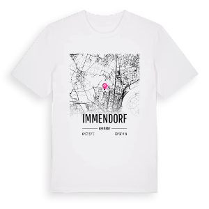 Immendorf karta t-shirt – ekologisk bomull t-shirt från Pinshirt