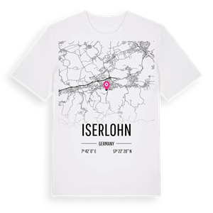 Iserlohn karta t-shirt – ekologisk bomull t-shirt från Pinshirt