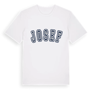 Josef college t-shirt – ekologisk bomull t-shirt från Pinshirt