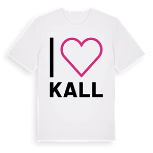 Jag älskar Kall t-shirt stort tryck – ekologisk bomull t-shirt från Pinshirt