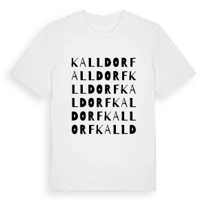 Kalldorf ordlek t-shirt – ekologisk bomull t-shirt från Pinshirt