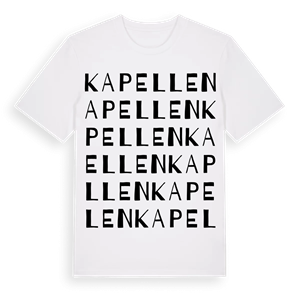 Kapellen ordlek t-shirt – ekologisk bomull t-shirt från Pinshirt