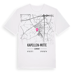 Kapellen-Mitte karta t-shirt – ekologisk bomull t-shirt från Pinshirt