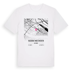 Kaserne Westhoven karta t-shirt – ekologisk bomull t-shirt från Pinshirt