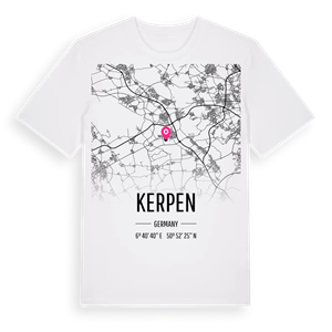 Kerpen karta t-shirt – ekologisk bomull t-shirt från Pinshirt