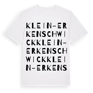 Klein-Erkenschwick ordlek t-shirt – ekologisk bomull t-shirt från Pinshirt