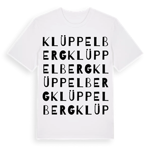Klüppelberg ordlek t-shirt – ekologisk bomull t-shirt från Pinshirt