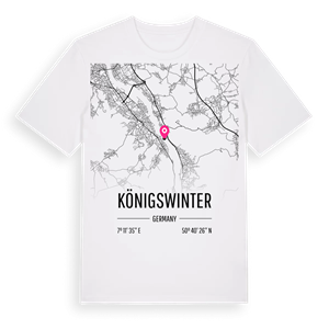Königswinter karta t-shirt – ekologisk bomull t-shirt från Pinshirt