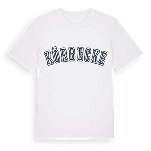 Körbecke college t-shirt – ekologisk bomull t-shirt från Pinshirt