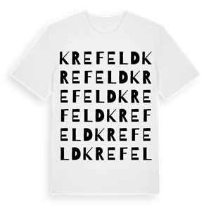 Krefeld ordlek t-shirt – ekologisk bomull t-shirt från Pinshirt