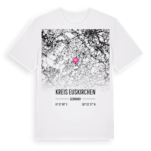 Kreis Euskirchen karta t-shirt – ekologisk bomull t-shirt från Pinshirt