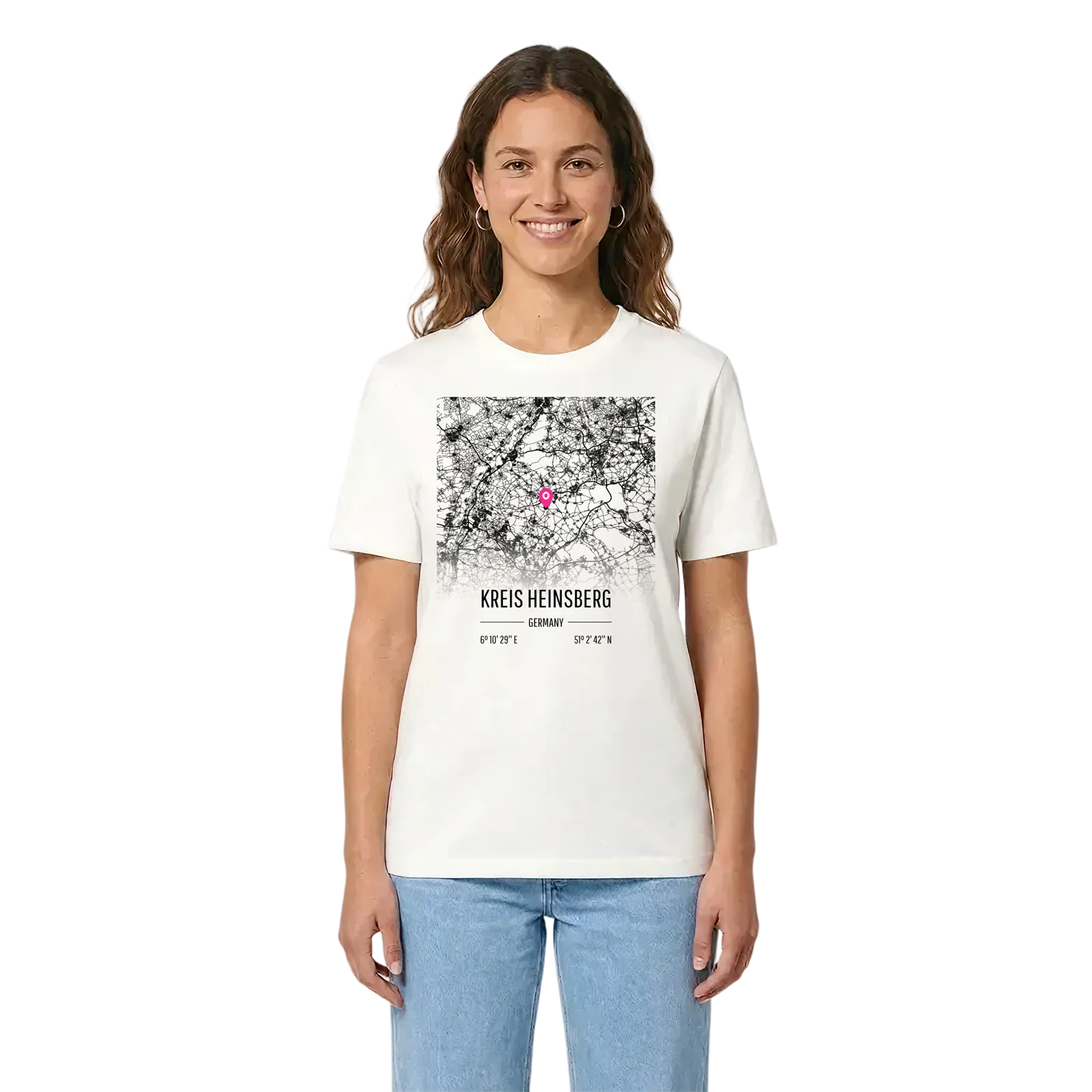 Kreis Heinsberg karta t-shirt – White, i miljö