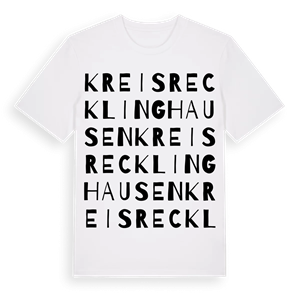 Kreis Recklinghausen ordlek t-shirt – ekologisk bomull t-shirt från Pinshirt