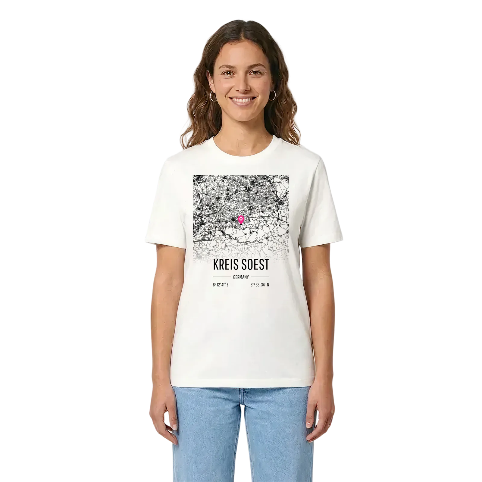 Kreis Soest karta t-shirt – White, i miljö