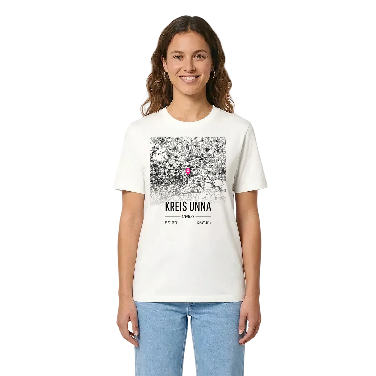 Kreis Unna karta t-shirt – White, i miljö
