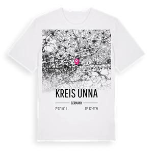 Kreis Unna karta t-shirt – ekologisk bomull t-shirt från Pinshirt