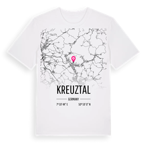Kreuztal karta t-shirt – ekologisk bomull t-shirt från Pinshirt