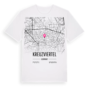 Kreuzviertel karta t-shirt – ekologisk bomull t-shirt från Pinshirt