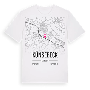 Künsebeck karta t-shirt – ekologisk bomull t-shirt från Pinshirt
