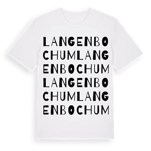 Langenbochum ordlek t-shirt – ekologisk bomull t-shirt från Pinshirt