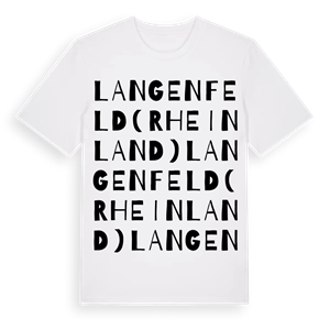 Langenfeld (Rheinland) ordlek t-shirt – ekologisk bomull t-shirt från Pinshirt