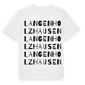 Langenholzhausen ordlek t-shirt – ekologisk bomull t-shirt från Pinshirt