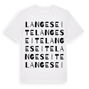 Langeseite ordlek t-shirt – ekologisk bomull t-shirt från Pinshirt