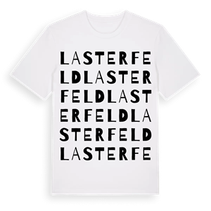 Lasterfeld ordlek t-shirt – ekologisk bomull t-shirt från Pinshirt