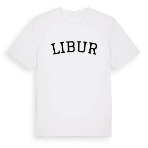 Libur böjd t-shirt – ekologisk bomull t-shirt från Pinshirt