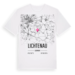 Lichtenau karta t-shirt – ekologisk bomull t-shirt från Pinshirt