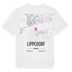 Lippedorf karta t-shirt – ekologisk bomull t-shirt från Pinshirt