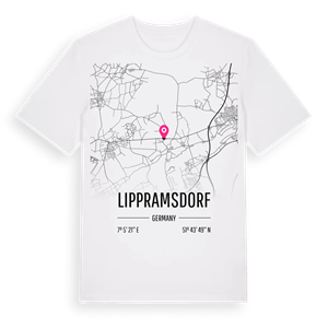 Lippramsdorf karta t-shirt – ekologisk bomull t-shirt från Pinshirt