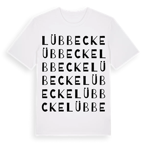 Lübbecke ordlek t-shirt – ekologisk bomull t-shirt från Pinshirt