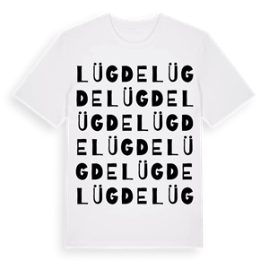 Lügde ordlek t-shirt – ekologisk bomull t-shirt från Pinshirt