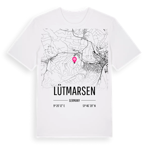 Lütmarsen karta t-shirt – ekologisk bomull t-shirt från Pinshirt