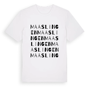 Maaslingen ordlek t-shirt – ekologisk bomull t-shirt från Pinshirt