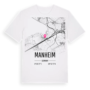 Manheim karta t-shirt – ekologisk bomull t-shirt från Pinshirt