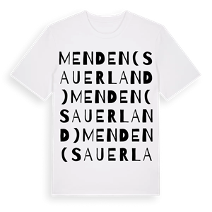 Menden (Sauerland) ordlek t-shirt – ekologisk bomull t-shirt från Pinshirt