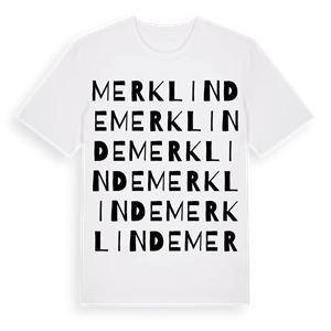 Merklinde ordlek t-shirt – ekologisk bomull t-shirt från Pinshirt