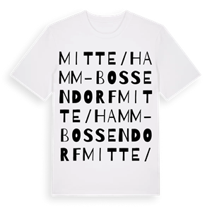 Mitte / Hamm-Bossendorf ordlek t-shirt – ekologisk bomull t-shirt från Pinshirt