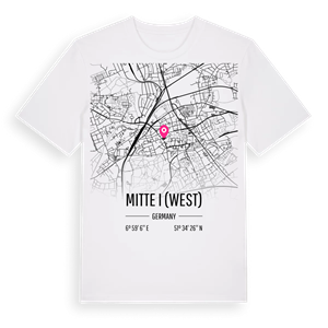 Mitte I (West) karta t-shirt – ekologisk bomull t-shirt från Pinshirt