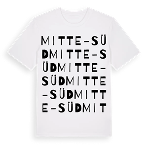 Mitte-Süd ordlek t-shirt – ekologisk bomull t-shirt från Pinshirt